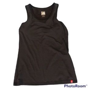 The North Face Black Striped Tank Top with Built-in Bra